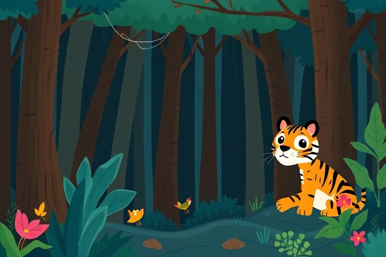 The Tiger in the Dark Woods