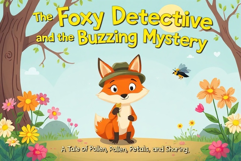 The Foxy Detective and the Buzzing Mystery: A Tale of Pollen, Petals, and Sharing