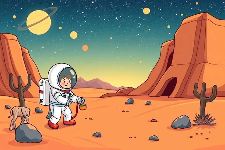The Astronaut's Desert Discovery: A Story of Patience