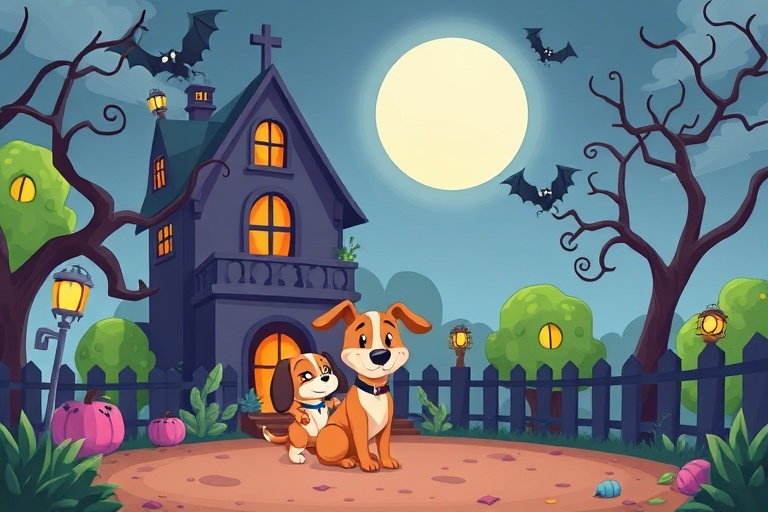 The Adventure of the Haunted Mansion: A Brave Dog's Lesson