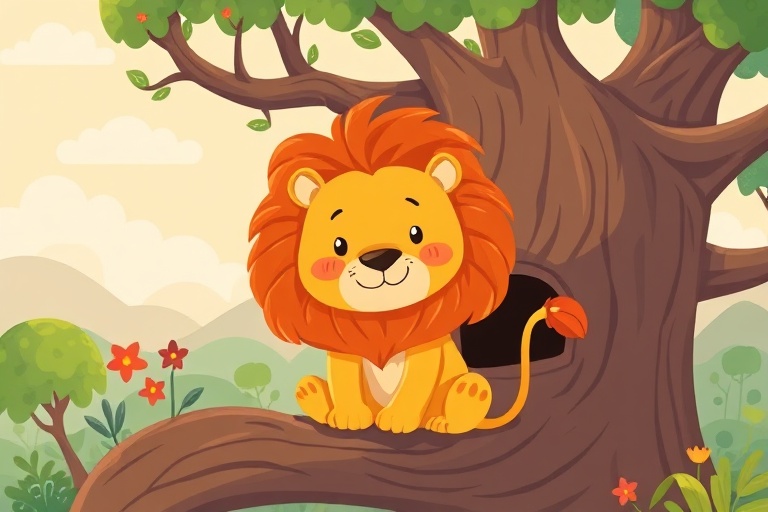 The Lion in the Big Treehouse