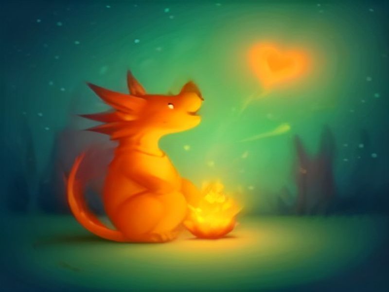 Ember's Glowing Heart: A Dragon's Tale