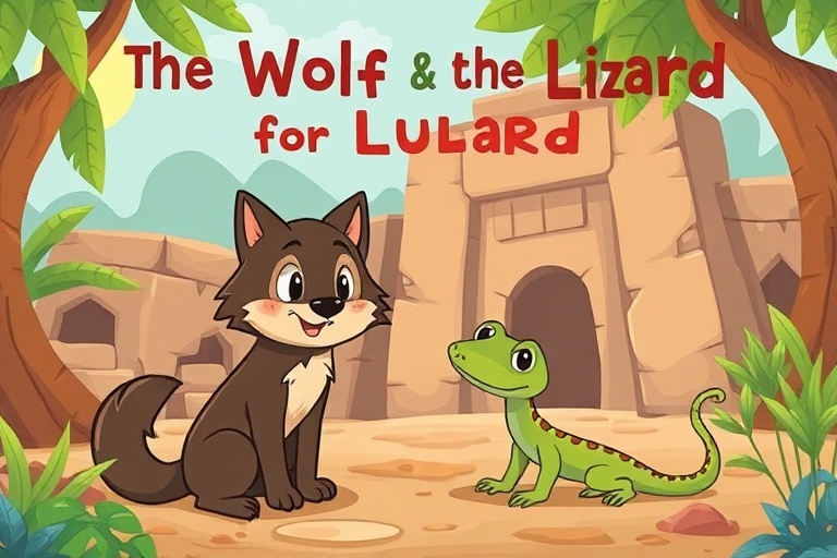 The Wolf and the Lizard: A Tale of Patience in the Jungle Ruins
