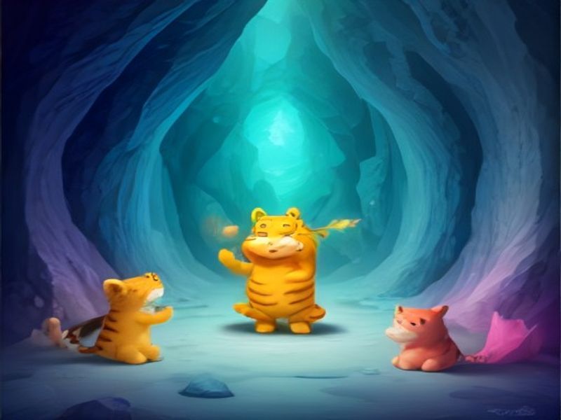 The Crystal Cave Conundrum: A Tiger's Squeaky Stand