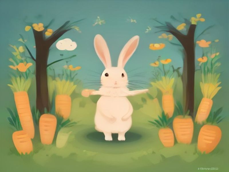 The Great Underground Carrot Grab: A Rabbit's Roundabout Victory