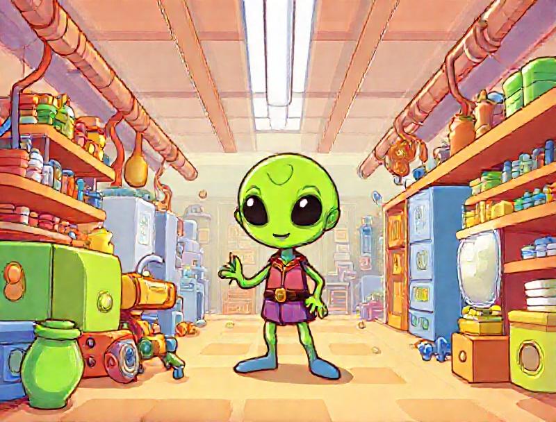 The Alien in the Toy Factory: A Guardian's Quest